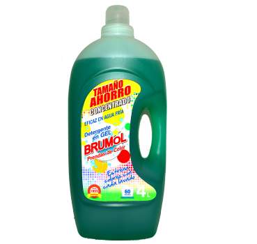 Detergente gel brumol colores.Droguería online,venta de productos de limpieza de las mejores marcas.Líderes en artículos de limpieza.