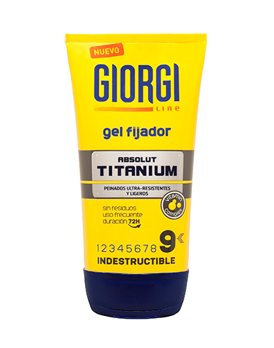 Gel Fijador Giorgi Titanium.Droguería online,venta de productos de limpieza de las mejores marcas.Líderes en artículos de limpieza.