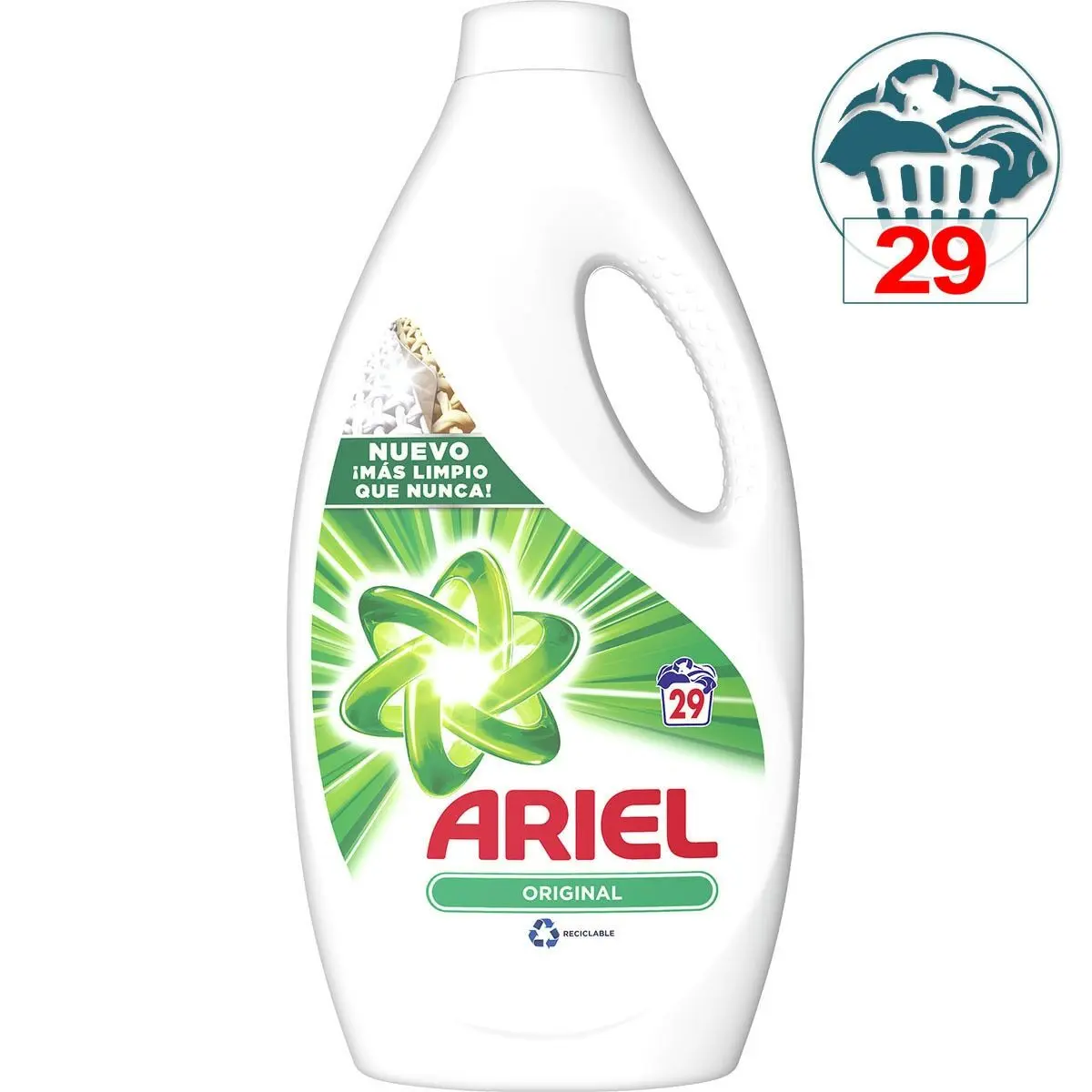 Detergente ariel power original 29 lavados